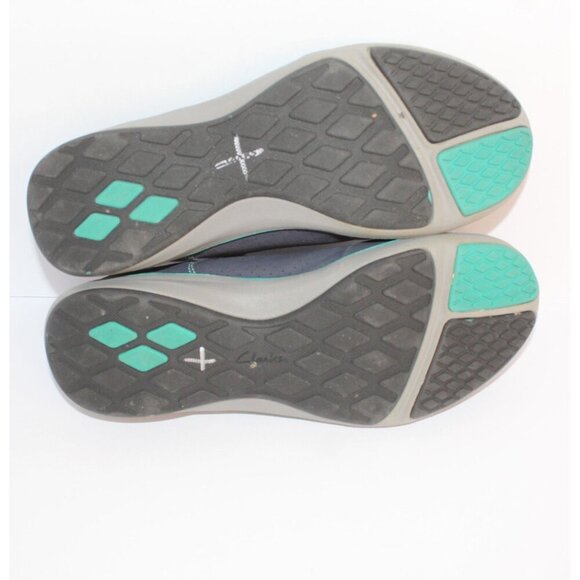 Clarks PRIVO Women's Blue Gray Casual Sneaker Flat Size 6 Comfort Walking Shoe - Picture 6 of 10